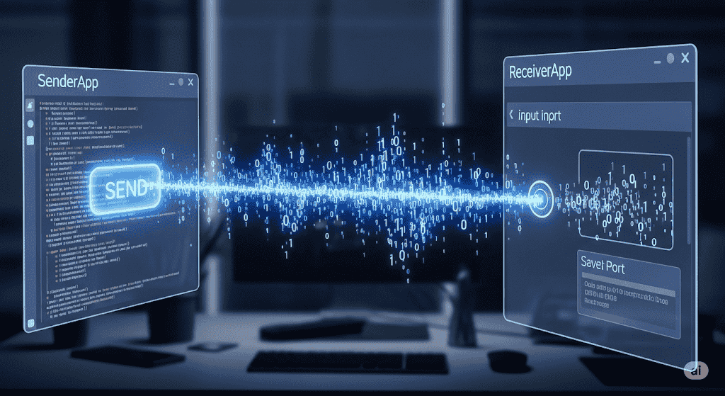Image of apps sending data to each other